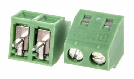 1727010 Phoenix Contact MKDS 1/ 2-3.81 Series PCB Terminal Block, 2-Contact, 3.81mm Pitch, Through Hole Mount, 2-Row, Solder