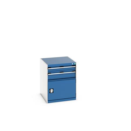 40027011-11V Bott 1 Door, 2 Drawer Sheet Steel Floor Standing Cabinet, 650 X 750 X 800mm