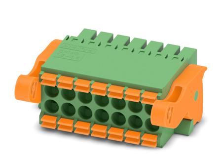 1790535 Phoenix Contact, 3.5mm Pitch, DFMC 1.5/ 7-ST-3.5-LR, 14 Way, Pluggable Terminal Block, Plug, Cable Mount, Spring Cage