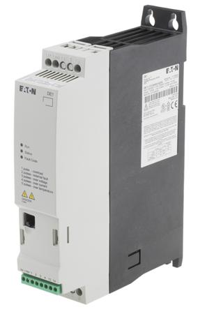 180656-DE11-121D4NN-N20N Eaton DE11 Variable Speed Starter, 1-Phase In, 60Hz Out, 0.25 kW, 230 V ac, 1.4 A