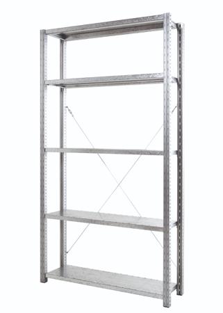 ATRAYTOLEML1050D1 Manorga RAL 7040 5 Shelf Sheet Steel Galvanised Storage Rack System Shelving System, 2000mm x 1000mm, 300kg Load