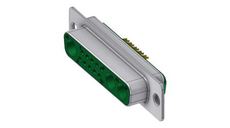 DTS13W3SZ/2 Deltron Connectors DTS 9 Way Right Angle D-sub Connector Socket, with Screw Locks