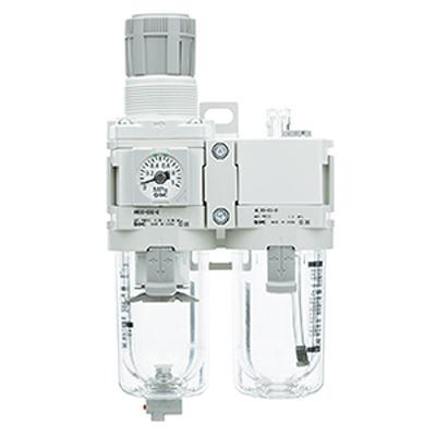 AC40A-F04-D SMC 1/2 in Filter Regulator Lubricator, 5μ Filtration Size Integrated Pressure Gauge