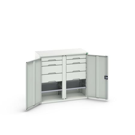 16926557-16 Bott 2 Door, 8 Drawer Sheet Steel Cupboard, 1050 x 550 x 1000mm