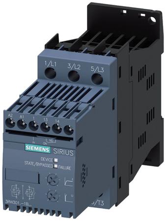3RW3017-1BB04 Siemens SIRIUS 3RW Soft Starter, , 5.5 kW, 400 V ac, 3 Phase, IP20