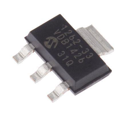 TC1017-3-3VLTTR Microchip TC1017-3.3VLTTR, LDO Regulator, 150mA, 3.3 V, ±0.5% 5-Pin, SC-70