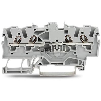 2001-1411-1000-411 WAGO2001-1411/1000-411 TOPJOB S Series DIN Rail Terminal Block, 1.5mm², 1-Level, Push-In Cage Clamp Termination