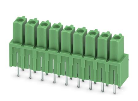 1875496 Phoenix Contact, 3.81mm Pitch, IMCV 1.5/ 9-G-3.81, 9 Way, , Pluggable Terminal Block, Inverted Header, Through Hole,
