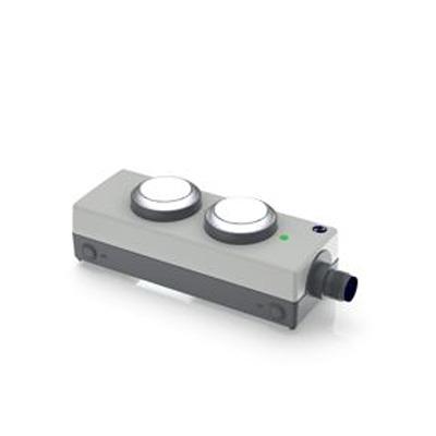 1.24.200.001/0000 RAFI Momentary Contact Control Station Switch - DPST, 2 Cutouts, Transparent, IP65