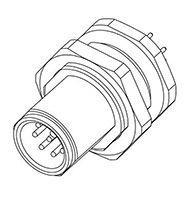 4-2271140-2 TE Connectivity, 5 Pole PCB Mount Connector Socket, with Male Contacts, IP68