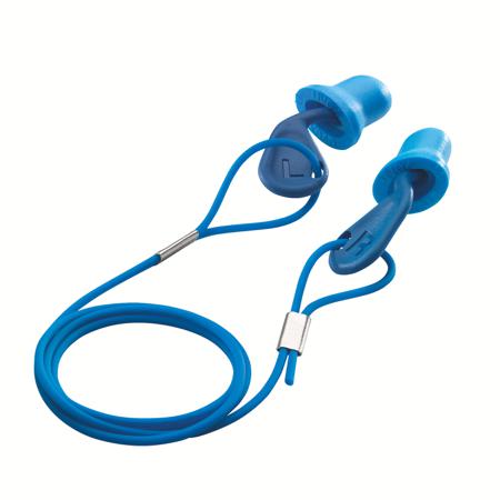 2124011 Uvex Blue Reusable Corded Ear Plugs, 26dB Rated, Metal Detectable, 50 Pairs