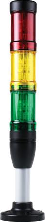171296-SL4-100-L-RYG-24LED Eaton Signal Tower, 24 V ac/dc, 3 Light Elements, Red/Yellow/Green, Base Mount