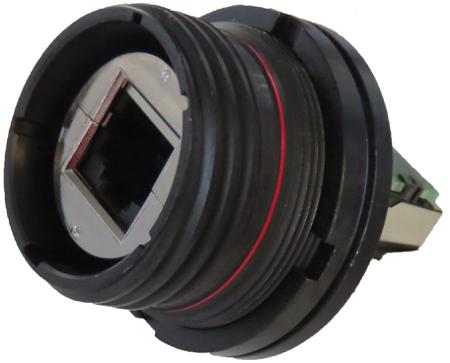 RJFTV67A1GF312 Amphenol Socapex RJFTV6 Series Female RJ45 Connector, Jam Nut, Cat6 1 Port 8 -Way