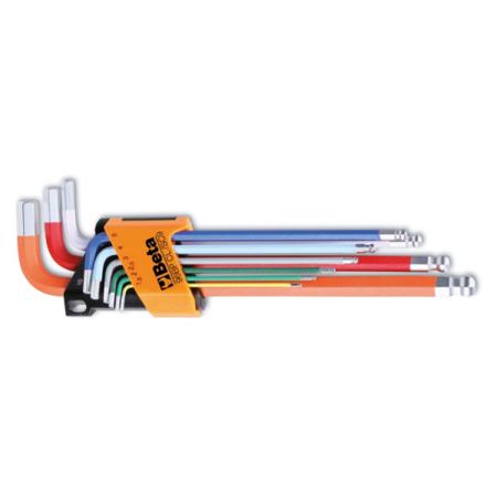 96BP-CL/SC9 BETA 9 piece Ball Nose Metric Hex Key, 1.5 → 10mm