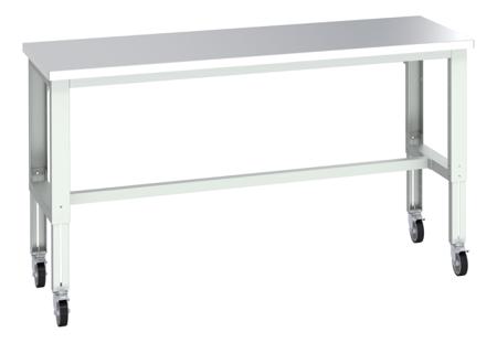 41003692-16V Bott 41003692.16V Portable Sheet Steel Workbench, 300kg Max Load, Adjustable Height, 840 → 1140mm x 750mm x