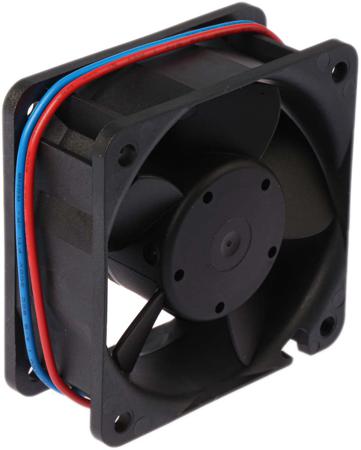 614NHH DC Axial Fan, 60 x 60 x 25.4mm, 56m³/h, 3W, 24 V dc (600N Series)