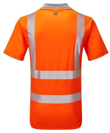 LFE924-NB-4XL PULSAR LFE901 Orange Men Hi Vis Polo Shirt, 4XLin