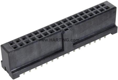 09195346824741 HARTING 09195 Series Straight PCB PCB Header, 34 Contact(s), 2.54 mm Pitch, 2 Row, Shrouded