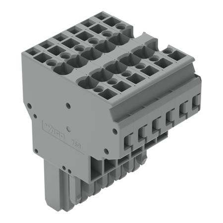 769-126 WAGO 769 Series Straight PCB Mount PCB Socket, 6-Contact, 5mm Pitch, Cage Clamp Termination