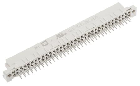 09022646825 HARTING 64 Way 2.54mm Pitch, Type B Class C2, 2 Row, Straight DIN 41612 Connector, Socket