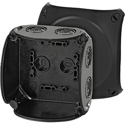 KF 0400 B HENSEL KF Series Black Polycarbonate Junction Box, IP66, IP67, IP69, 70 x 104 x104mm