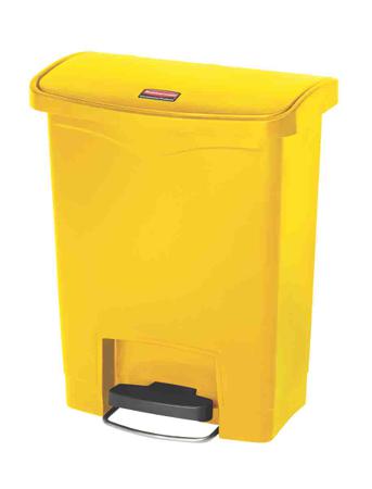 1883573 Rubbermaid Commercial Products Slim Jim 30L Yellow Pedal Waste Bin