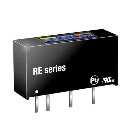 RE-2412S Recom RE 1W Isolated DC-DC Converter Through Hole, Vin 21.6 → 26.4 V dc, Vout 12V dc