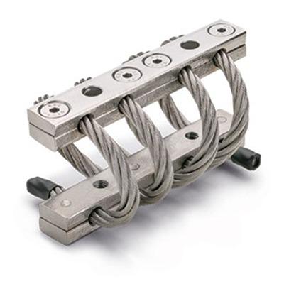 629-659 RS PRO Rectangular M8mm Anti Vibration Mount, Wire Rope Isolator with 250daN Compression Load