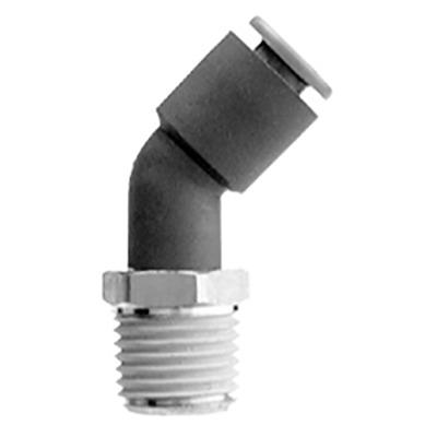 KRK08-01S SMC KR Series Elbow Fitting, 8 mm to R 1/8 Male, Threaded-to-Tube Connection Style,
