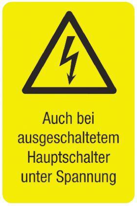 ESSW75037 Electricity Danger Sign with German Text PVC 5 Hazard Warning