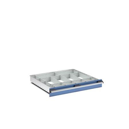 43020771 Bott Polypropylene, Recycled Plastic Storage Rack, 650mm x 800mm x 100mm, Light Grey