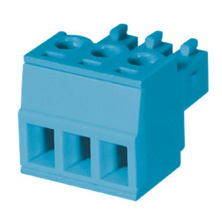 TBP02P1-381-03BE Same Sky, 3.81mm Pitch, 3 Way, Pluggable Terminal Block, Plug, Screw Mount,