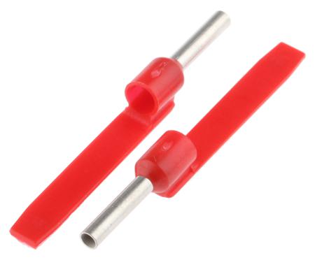 DZ5CA010 Schneider Electric, DZ5CA Insulated Crimp Bootlace Ferrule, 8mm Pin Length, 1.7mm Pin Diameter, 1mm² Wire Size, Red