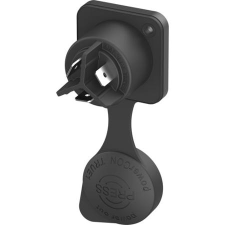 NAC3FPX-TRUE1 Neutrik Europe Mains Plug & Socket, 16A Black, Cable Mount Polyamide Socket, 250 V