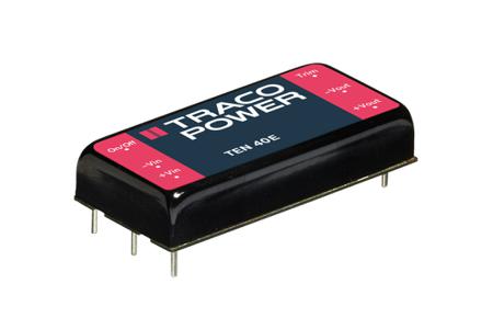 TEN-40-2410E TRACOPOWER TEN 40E 40W Isolated DC-DC Converter Through Hole, Voltage in 18 <arrow/> 36 V dc, Voltage out 3.3V dc