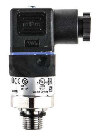 12719383 WIKA Hydraulic Pressure Sensor , 4-Pin L-Plug, 4 → 20mA, 0bar to 100bar