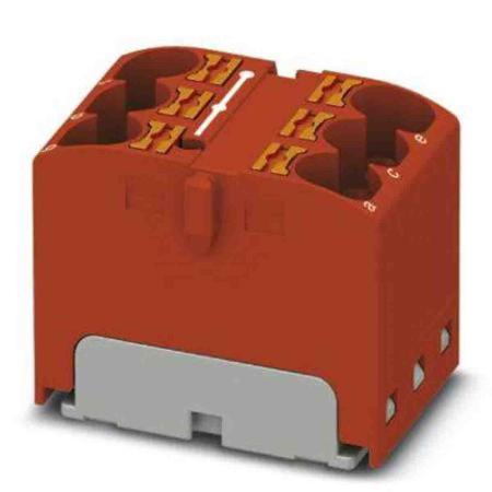 3273794 Phoenix Contact Distribution Block, 6 Way, 0.2 → 6mm², 32A, 630 V, Red