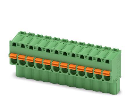 1873757 Phoenix Contact, 5.08mm Pitch, FKCVW 2.5/12-ST-5.08, 12 Way, Pluggable Terminal Block, Plug, Spring Cage Termination,