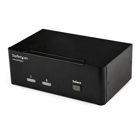SV231DPDDUA2 StarTech.com 2 Port Dual Monitor USB DisplayPort KVM Switch, 3.5 mm Stereo 3840 x 2160 Maximum Resolution