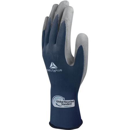 VE702GREEN10 Delta Plus VE702GREEN Blue Polyester Abrasion Resistant, Cut Resistant, Puncture Resistant Gloves, Size 10,