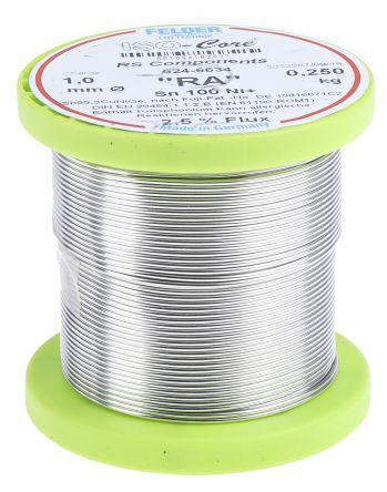 551894102037 Felder Lottechnik Wire, 1mm Lead Free Solder, 227°C Melting Point