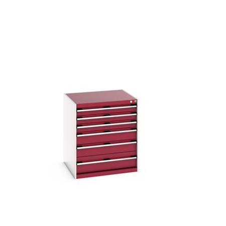 40028115-24V Bott 6 Cabinet, Steel, 900mm x 750mm x 800mm, Red