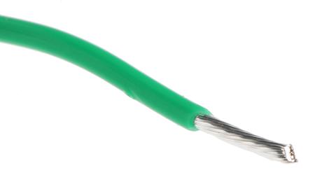 5856 GR005 Alpha Wire Hook-up Wire TEFLON Series Green 0.62 mm² Hook Up Wire, 20 AWG, 19/0.20 mm, 30m, PTFE Insulation,