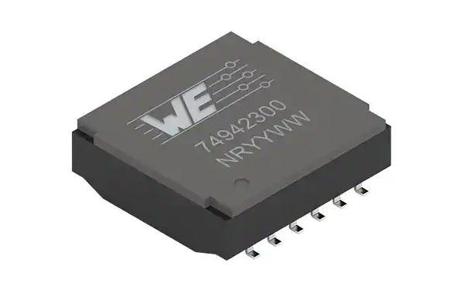 74942301 Wurth Elektronik Surface Mount Telecom Transformer 1:1 Turns Ratio, 450μH Prim. Inductance