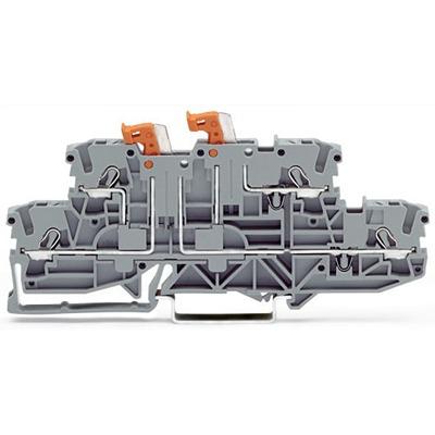 2002-2951 WAGO TOPJOB S Series Knife Disconnect Terminal Block, 2.5mm², 2-Level, Push In Termination, ATEX, CSA, IECEx