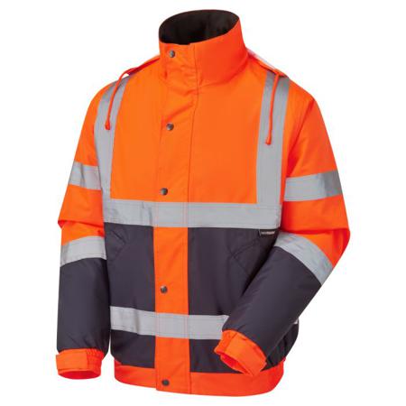 35582 Supertouch 3558 Orange, Hi-Vis Bomber Jacket Zipper Storm Flap, M 1 EA