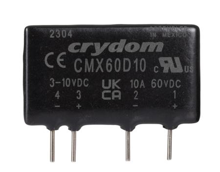 CMX60D10 Sensata Crydom CMX Series Solid State Relay, 10 A rms Load, PCB Mount, 60 V dc Load, 10 V dc Control