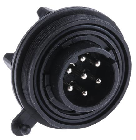 PX0744/P Bulgin Circular Connector, 7 Contacts, Panel, Standard Connector, Plug, Male, IP68, Standard Buccaneer Series