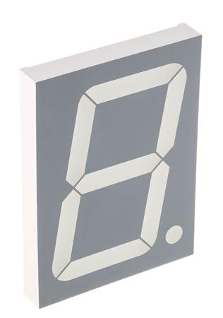 SA40-18SURKWA  Kingbright 7-Segment LED Display, CA Red 250 mcd RH DP 101mm