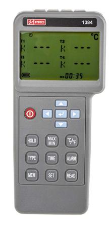 123-2302 RS PRO 1384 Temperature Data Logger, USB, 4 Input Channel(s) - UKAS Calibration